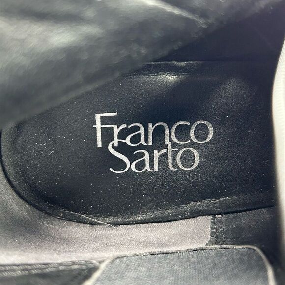 Franco Sarto Women's Black Leather Chelsea Boots Size 10M Pointed Toe Western - Picture 12 of 13